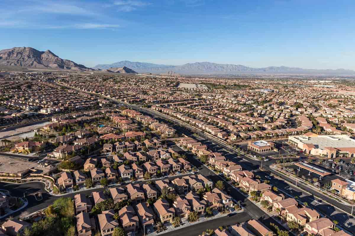 An aerial view of Summerlin